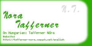 nora tafferner business card
